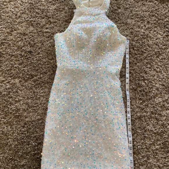 Maddie Leigh Homecoming / winter Christmas holiday formal dress w/sequins - Picture 6 of 10